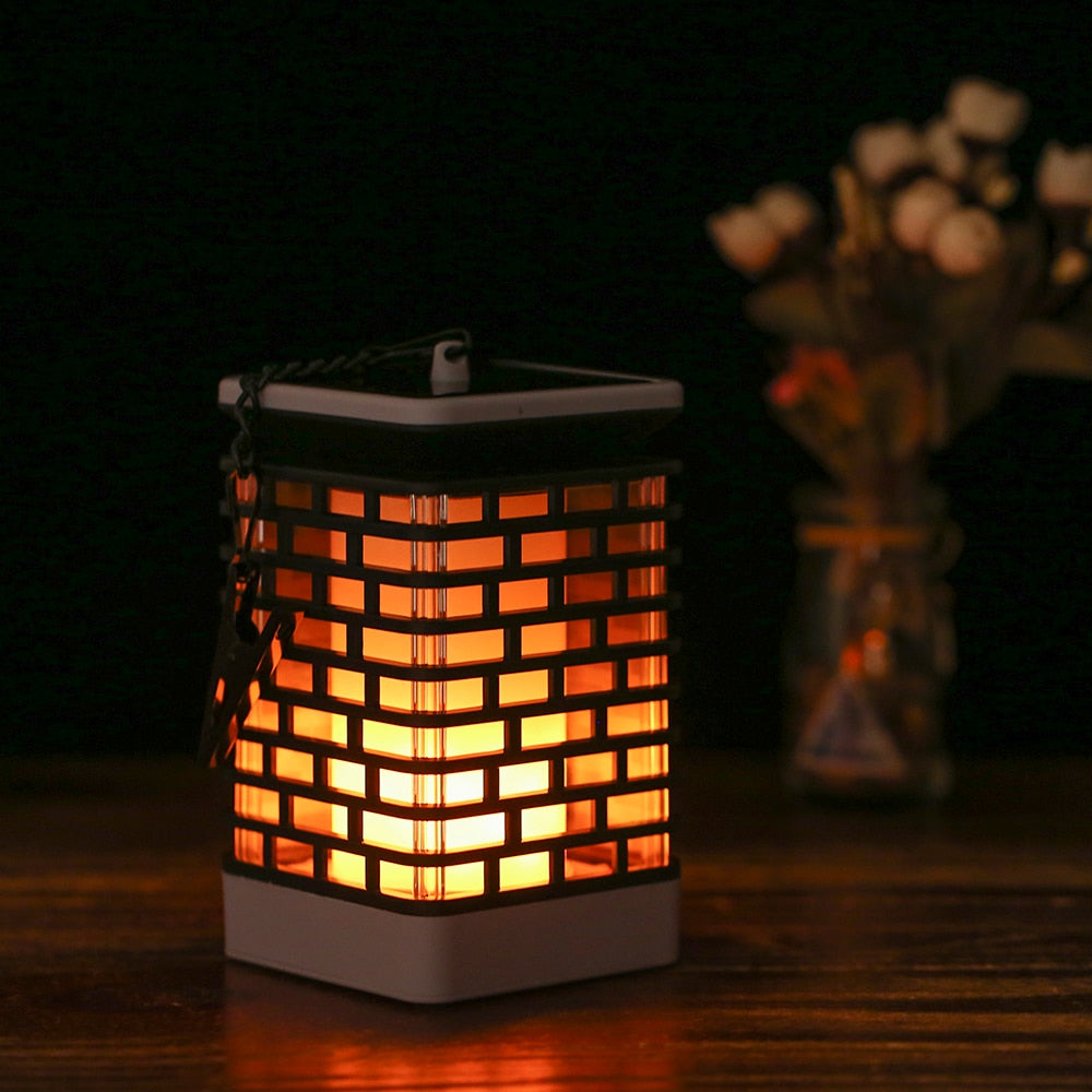 LED Solar Flames Light Dancing Flames Lighting Torches Hanging Lantern Solar Lamp IP65 Outdoor - KiwisLove
