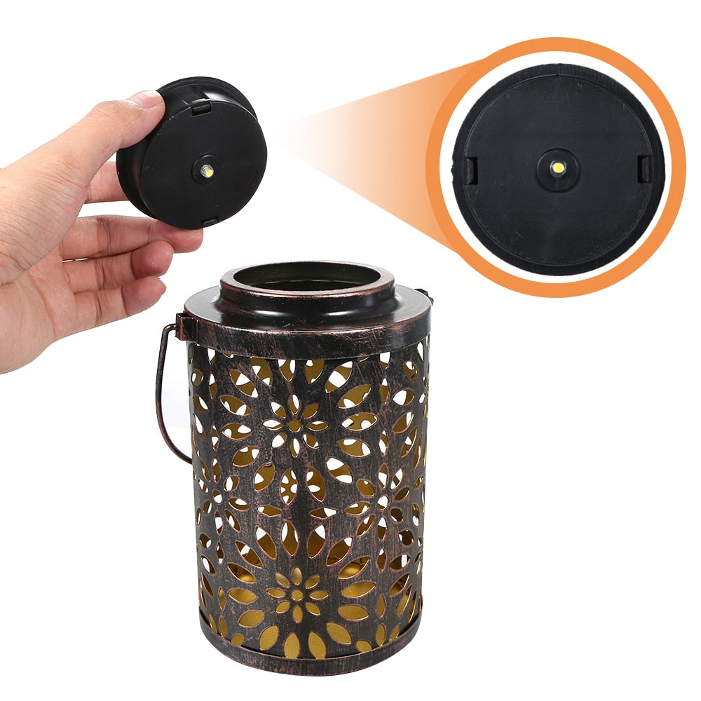 Outdoor Lighting Garden Solar Hollowed-out  Lawn Hanging Landscape Decoration Lamp Patio yard Pathway - KiwisLove