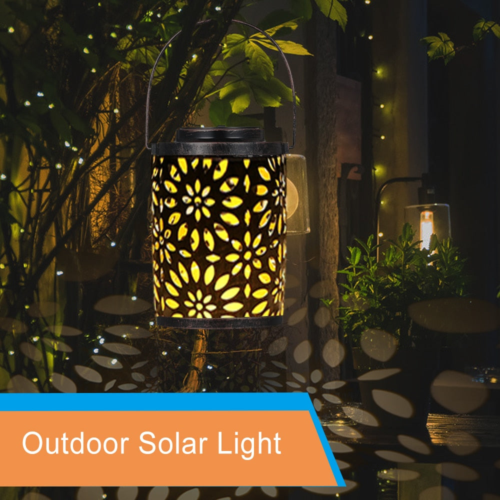 Outdoor Lighting Garden Solar Hollowed-out  Lawn Hanging Landscape Decoration Lamp Patio yard Pathway - KiwisLove