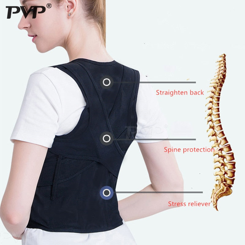 Back Posture Corrector Therapy Corset Spine Support Belt Lumbar - KiwisLove
