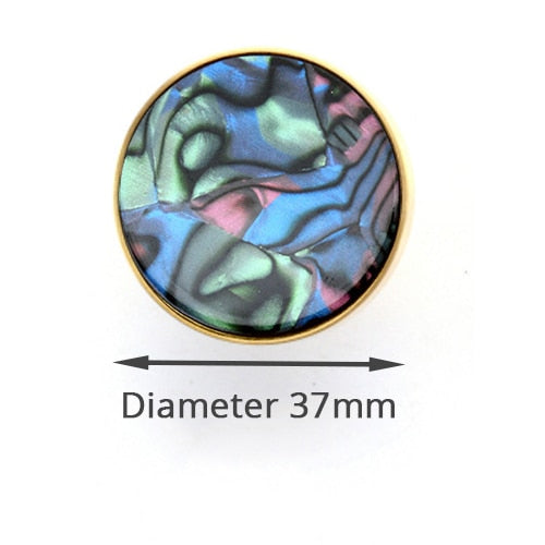 Paua Shell Brass Hooks Gold Cabinet Knobs - KiwisLove