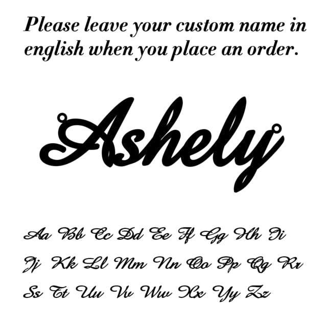 Custom Name Necklace Women Personalized Nameplate Birthday Gift Lady - KiwisLove