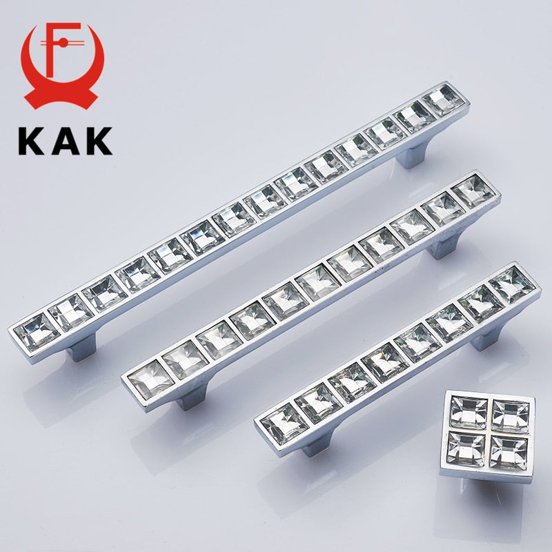 KAK Crystal Diamond Cabinet Handles Luxury Zinc Alloy - KiwisLove