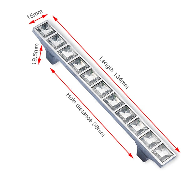 KAK Crystal Diamond Cabinet Handles Luxury Zinc Alloy - KiwisLove
