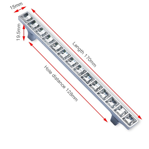 KAK Crystal Diamond Cabinet Handles Luxury Zinc Alloy - KiwisLove