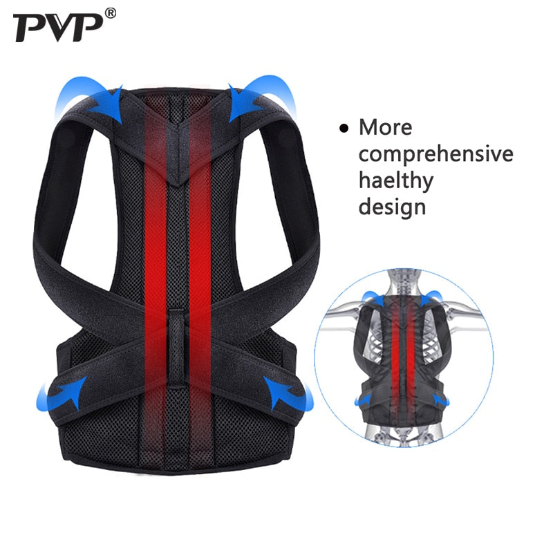 Posture Corrector Adjustable Back Support Shoulder Lumbar - KiwisLove
