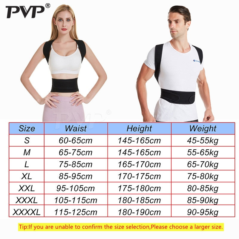 Posture Corrector Adjustable Back Support Shoulder Lumbar - KiwisLove