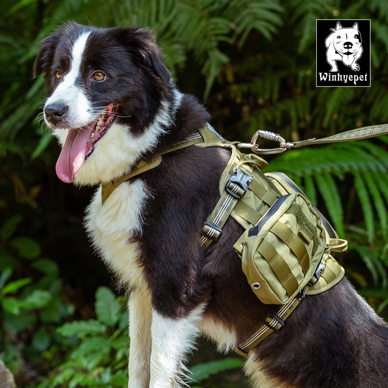 TRUELOVE Pet Harness Bag CORDURA High Tactical Training Military Backpack Service Dog Harness with Waterproof Fabric YH1806 - KiwisLove