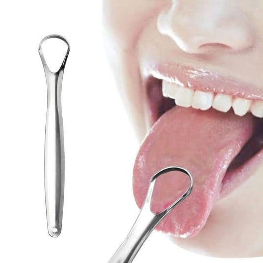 NZ Stock stainless steel tongue scraper, medical-grade oral cleaner for fresh breath - KiwisLove