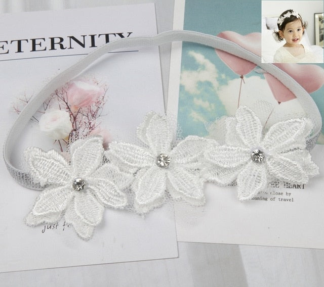 baby headband newborn flowers headbands baby girls - KiwisLove