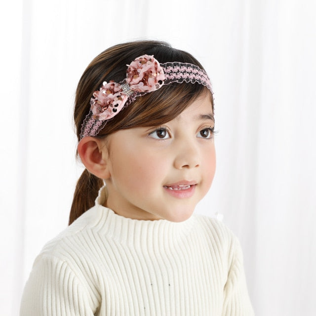 baby headband newborn flowers headbands baby girls - KiwisLove