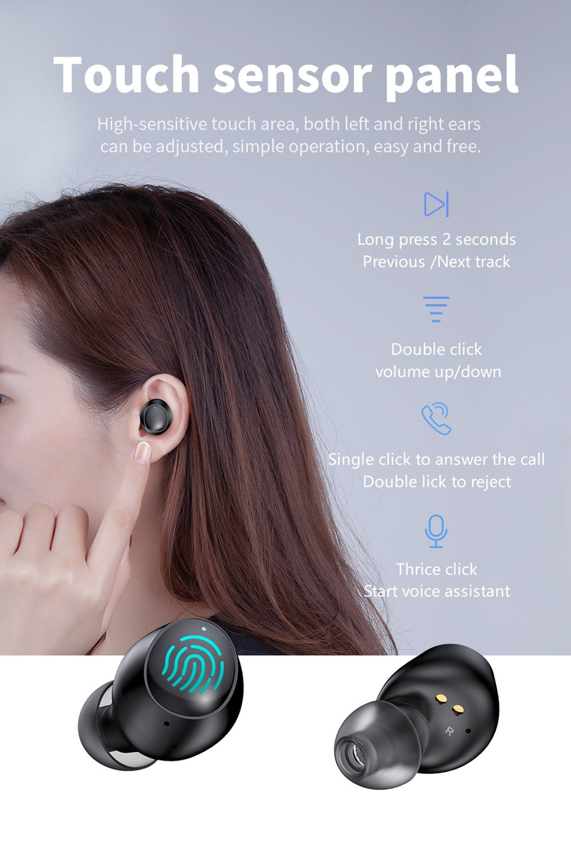 Mifa X19 TWS Earphone Wireless Bluetooth 5.0 Earbuds Noise Cancelling - KiwisLove