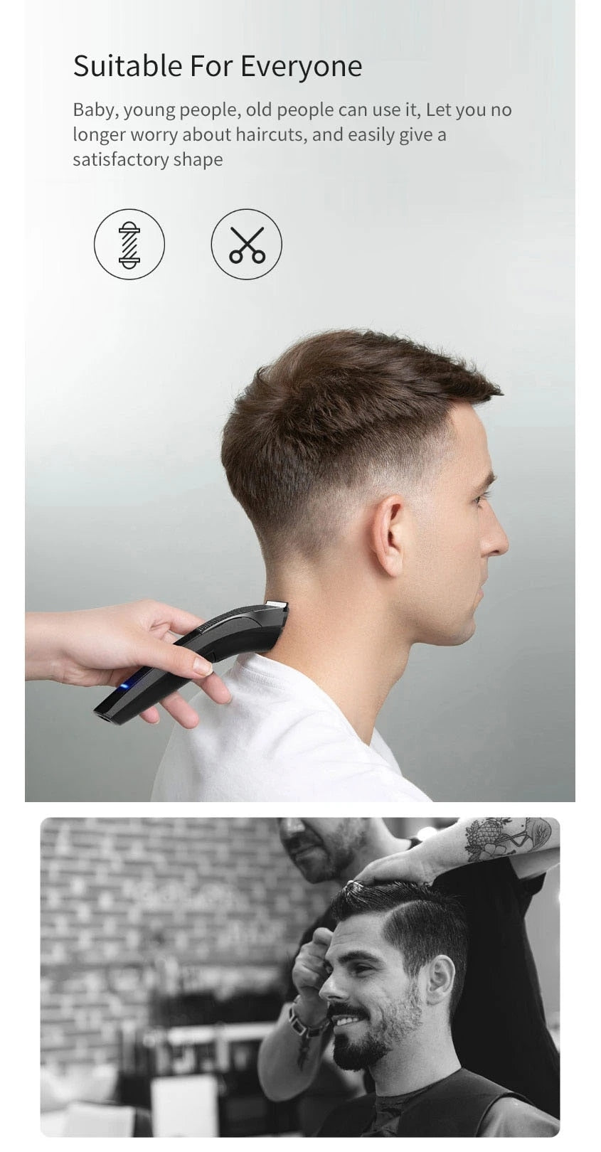 ENCHEN Electric Trimmer For Men USB Cordless Rechargeable Hair Clippers - KiwisLove
