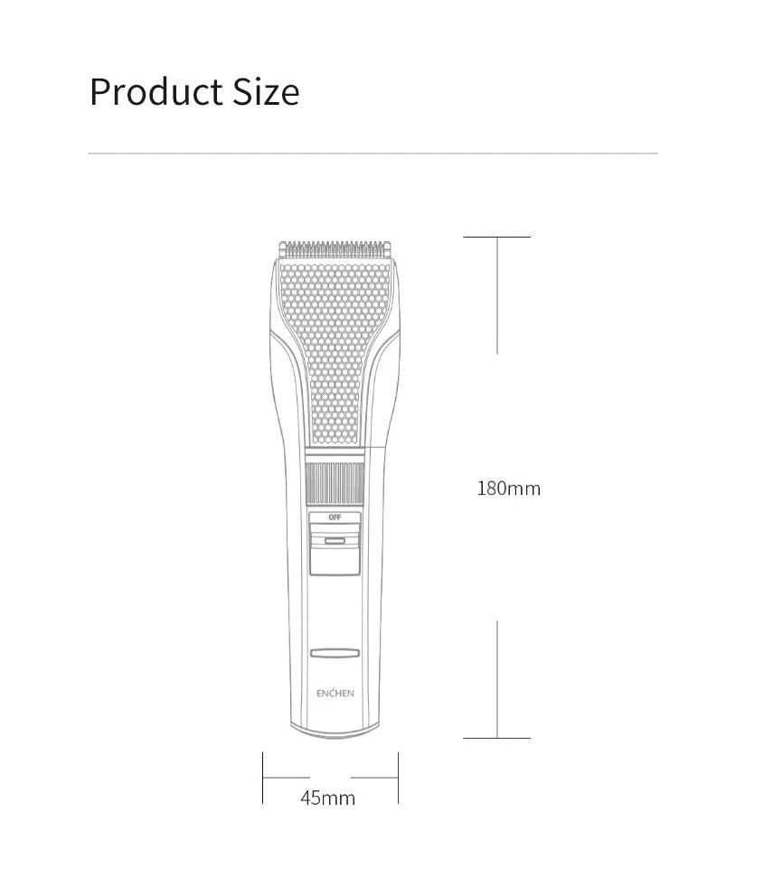 ENCHEN Electric Trimmer For Men USB Cordless Rechargeable Hair Clippers - KiwisLove
