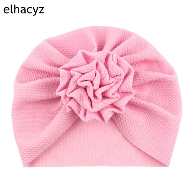 2021 NEW Big Bow Headband Pearl Flower Turban Girls Fabric Elastic Hair Band - KiwisLove