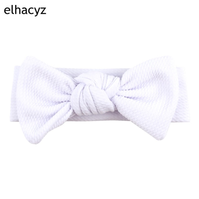 2021 NEW Big Bow Headband Pearl Flower Turban Girls Fabric Elastic Hair Band - KiwisLove