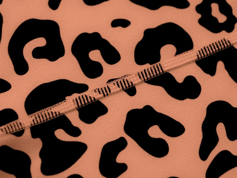 Women Fitness Outfit Leopard Breathable High Waist Legging Gym Running - KiwisLove