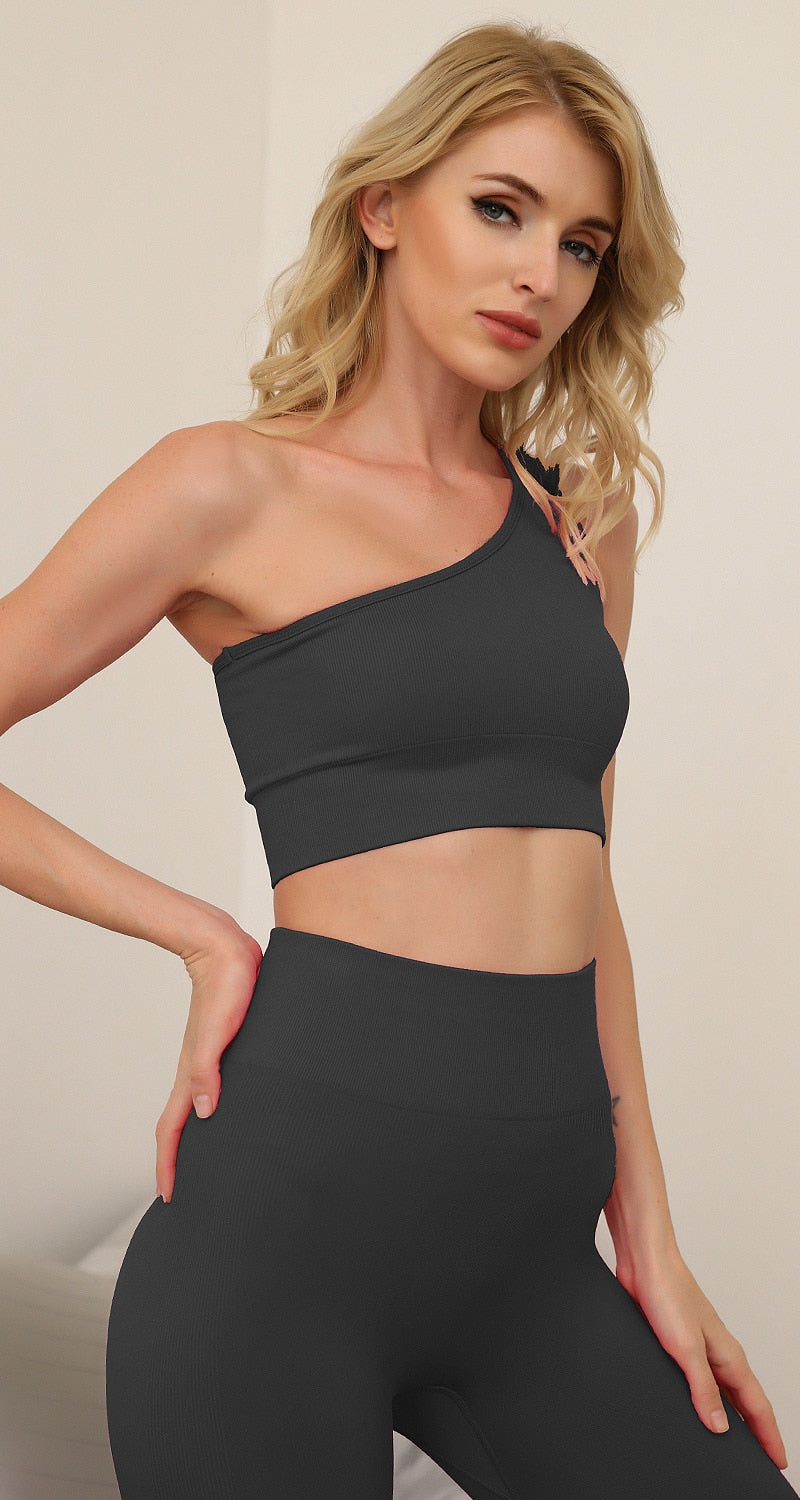 Women Yoga Sets Fitness Bras Legging Suits Seamless Gym Wear Running Clothing Outfits - KiwisLove