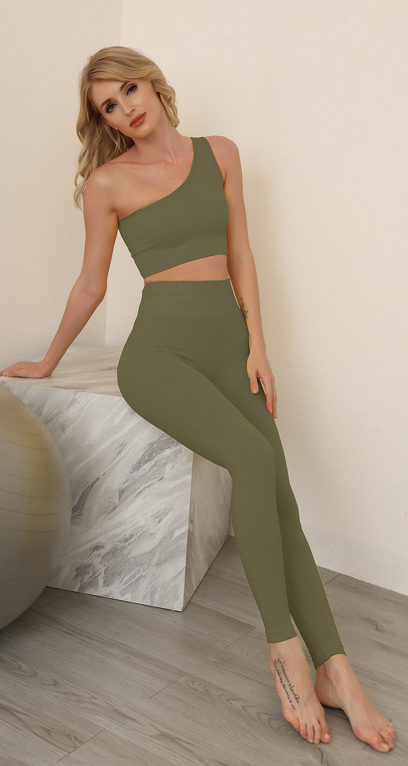 Women Yoga Sets Fitness Bras Legging Suits Seamless Gym Wear Running Clothing Outfits - KiwisLove