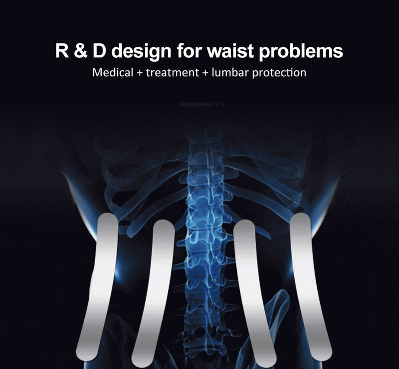 Lumbar Back Belt Disc Herniation Orthopedic Posture Corrector Self Heating Steel Plate Magnetic - KiwisLove