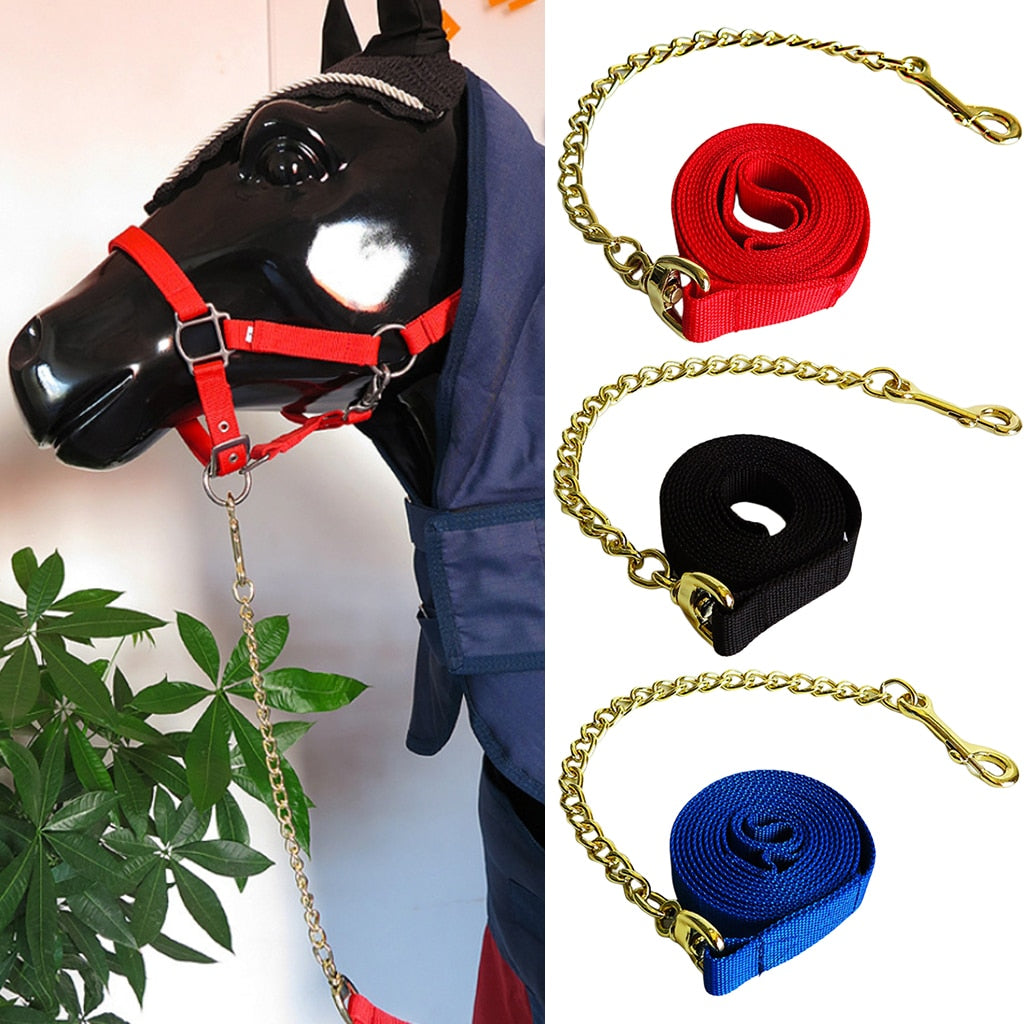 PP Horse Lead Rope Strap Rein Racing Halters Swivel Buckle Pony Cob Leash Webbing Rope - KiwisLove