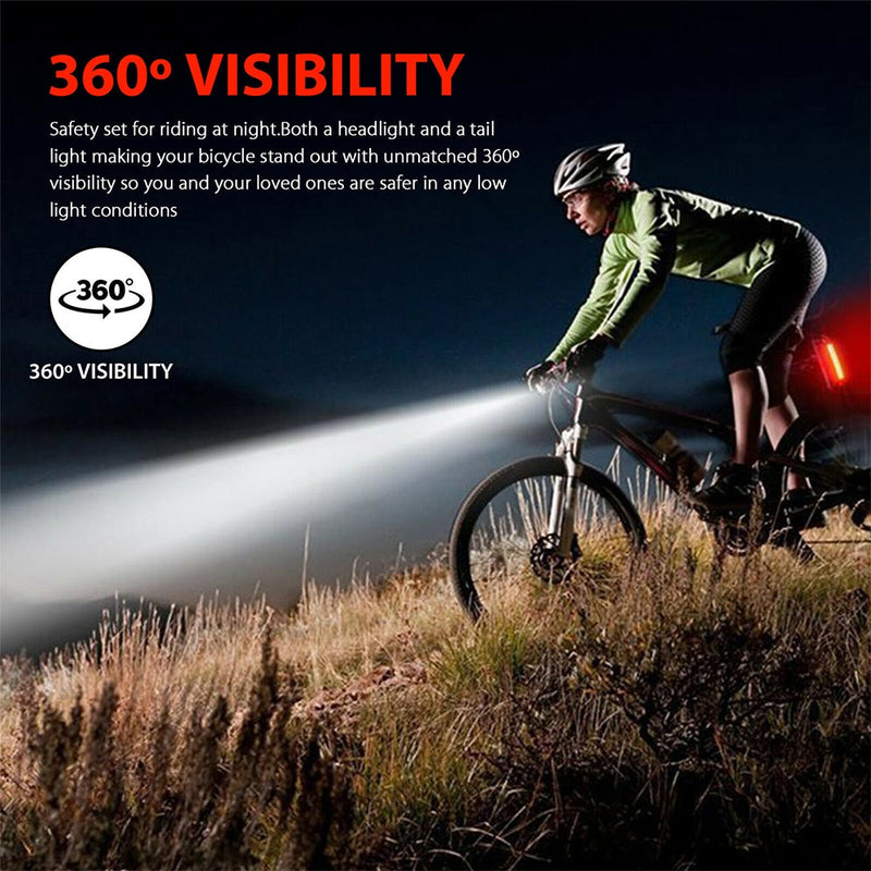 Bike Light MTB Bicycle USB Rechargeable - KiwisLove