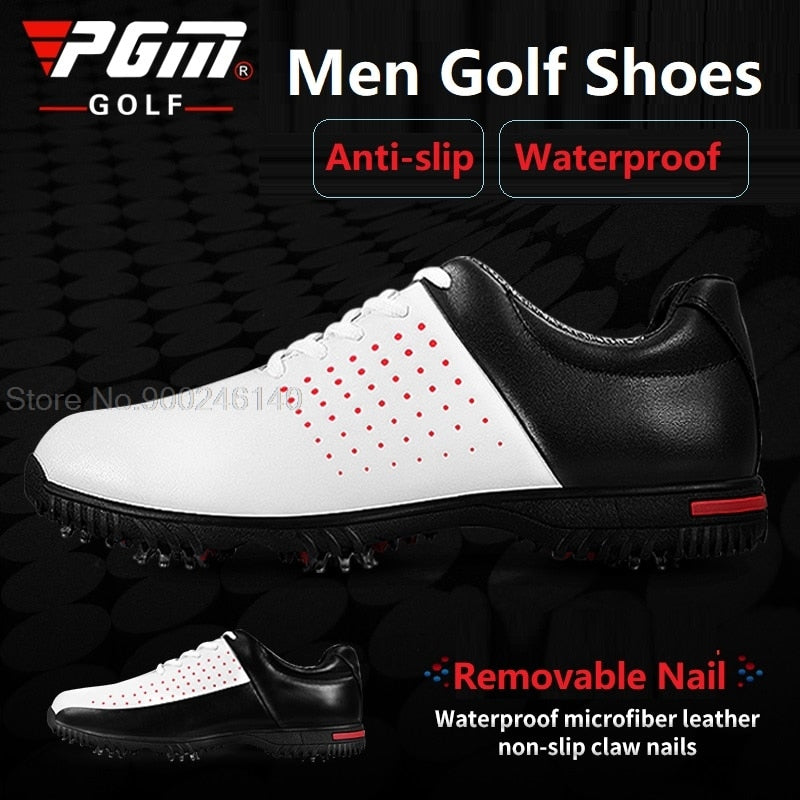 PGM Golf Shoes Men Activities Nail Automatic Revolving Sneakers Waterproof - KiwisLove