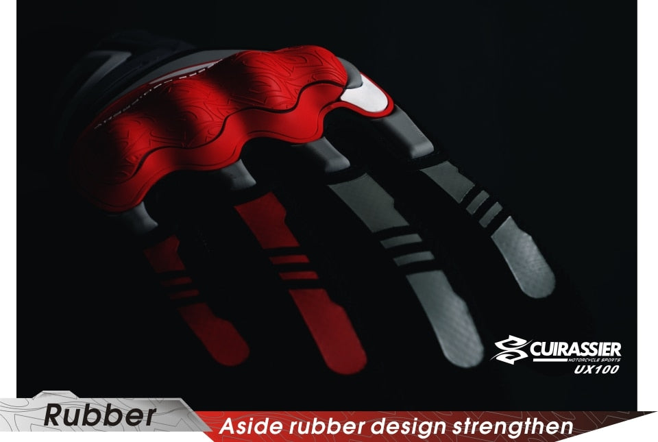 Cuirassier Touchscreen Night Reflective Motorcycle Full Finger Gloves Protective Racing Biker Riding Motorbike Moto Motocross - KiwisLove