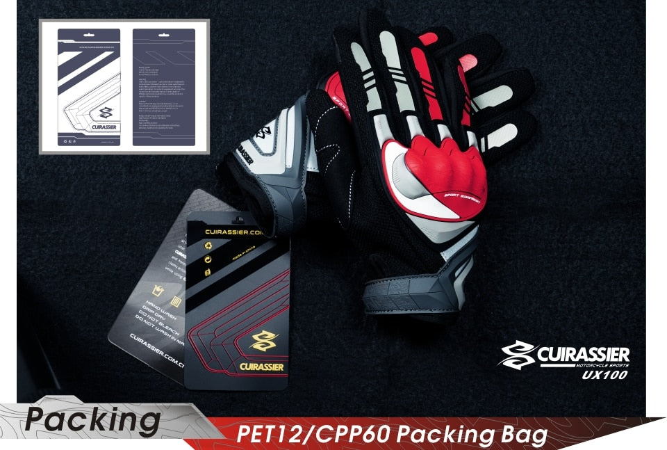 Cuirassier Touchscreen Night Reflective Motorcycle Full Finger Gloves Protective Racing Biker Riding Motorbike Moto Motocross - KiwisLove