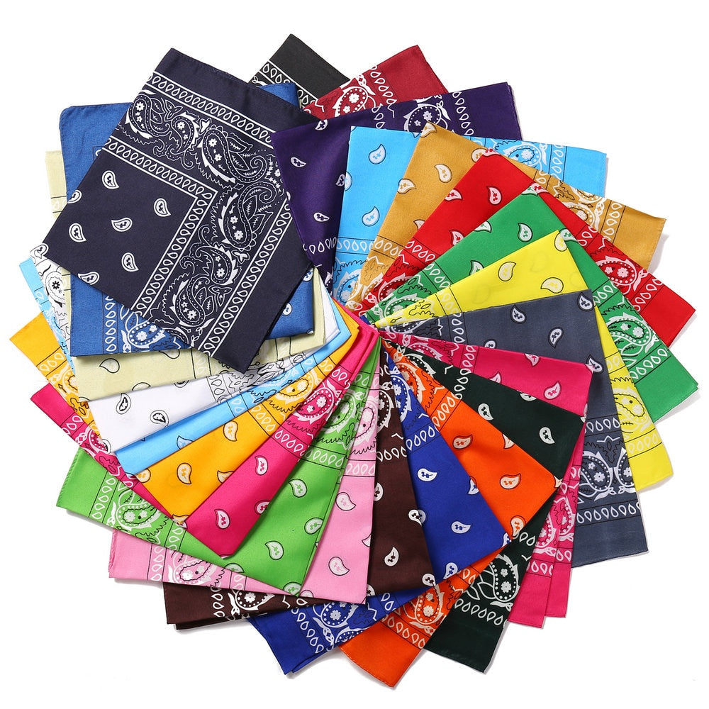 17KM Bohemian Print Bandana Hair Bands for Girls Women  Unisex Square - KiwisLove