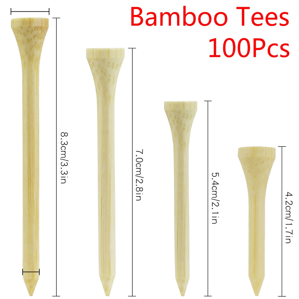 100Pcs/Set Golf Tees Bamboo Tee Golf Balls Holder - KiwisLove