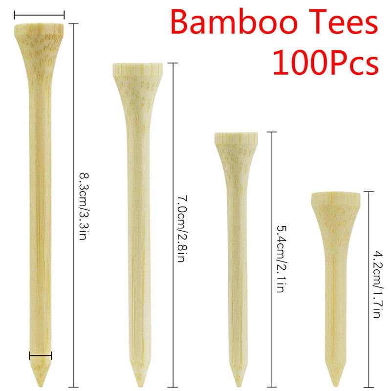 100Pcs/Set Golf Tees Bamboo Tee Golf Balls Holder - KiwisLove