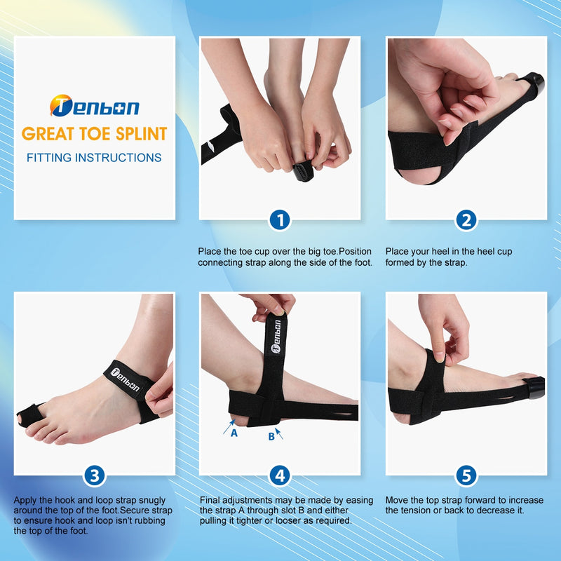 TENBON Footbone and Thumb Valgus Adjuster Toe Separator Bunion Correction - KiwisLove