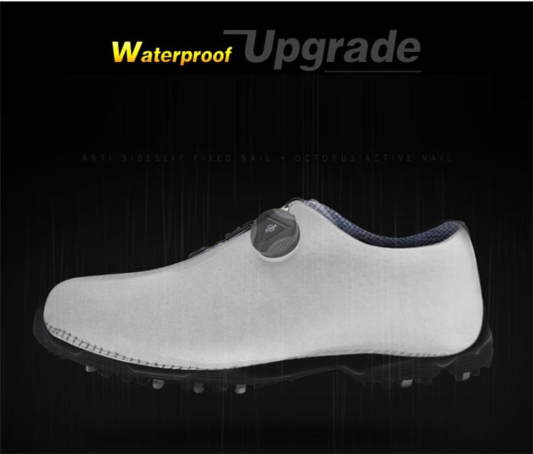 Pgm Golf Shoes Men Waterproof  Knobs Buckle Mesh Lining Breathable Slip Resistant - KiwisLove