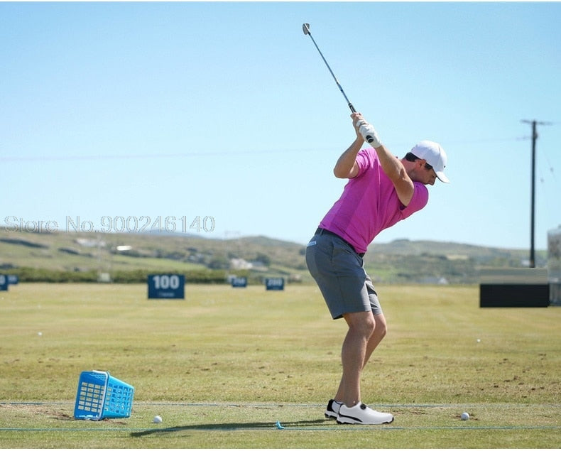 Pgm Golf Shoes Men Waterproof  Knobs Buckle Mesh Lining Breathable Slip Resistant - KiwisLove