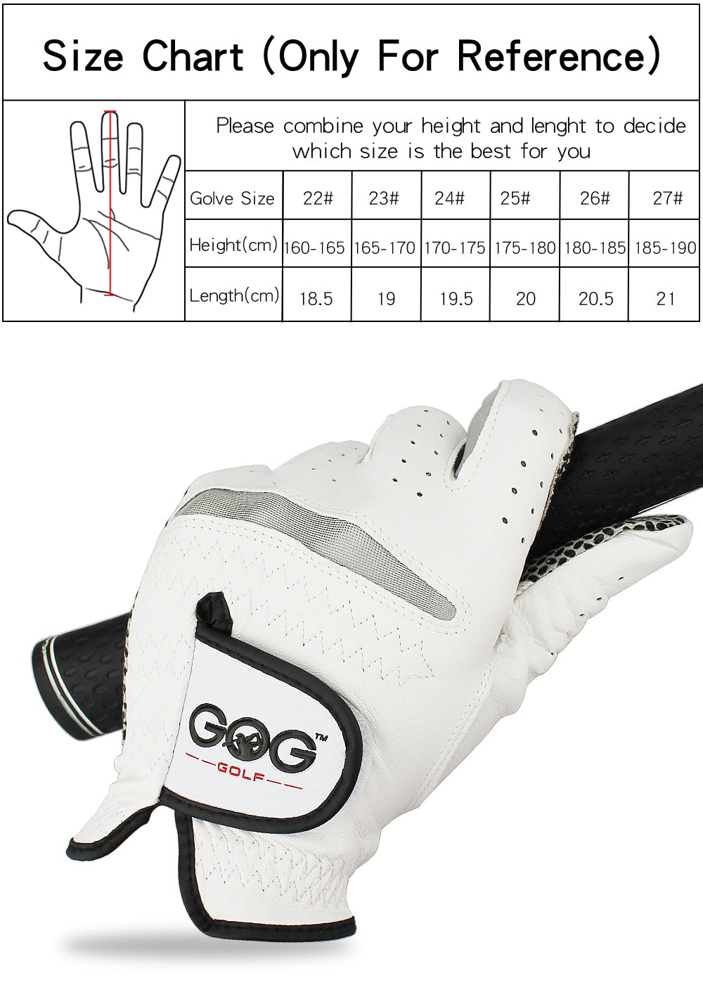 1 Pcs Golf Gloves Men's Left /Right Hand Soft Breathable Pure Sheepskin With Anti-slip Granules Golf Gloves Golf Men - KiwisLove