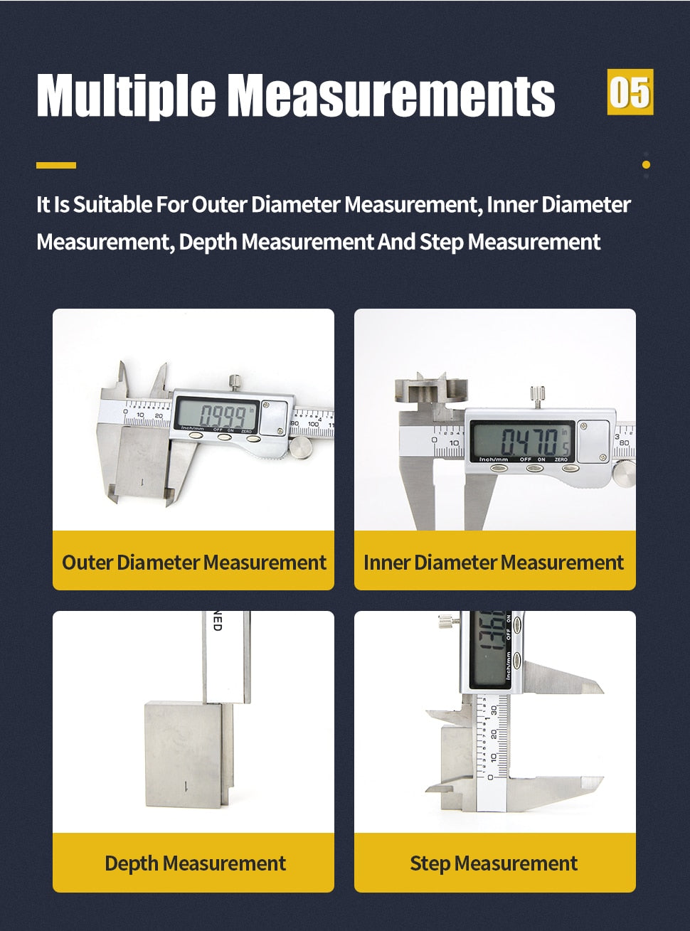 Digital Metal Caliper Stainless Steel Vernier Calipers Electronic Micrometer - KiwisLove