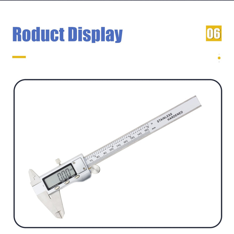 Digital Metal Caliper Stainless Steel Vernier Calipers Electronic Micrometer - KiwisLove