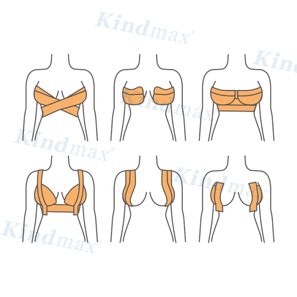 Kindmax Boob Tape Rolls Breast Lift Adhensive Tape Lift Up Invisible Bra Tape, Push up Sexy Backless Tapes kinesio Women Lady 5M - KiwisLove