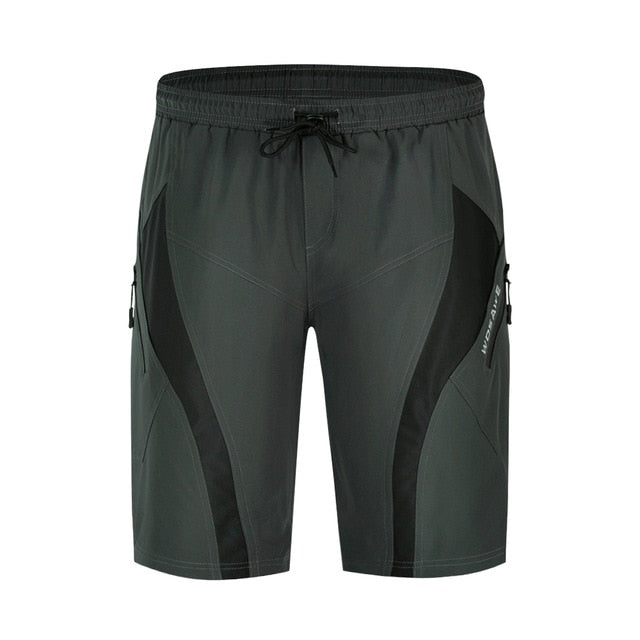 WOSAWE Men Padded Baggy Cycling Shorts Reflective MTB Mountain Bike Bicycle Riding Trousers Water Resistant Loose Fit Shorts - KiwisLove