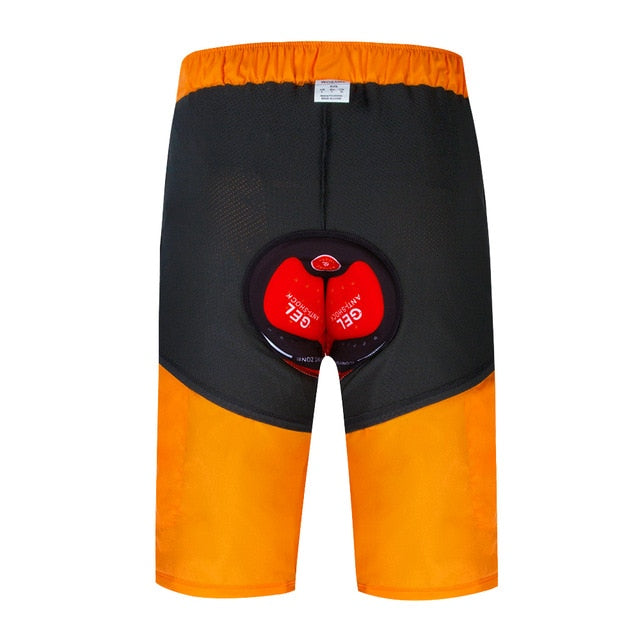 WOSAWE Men Padded Baggy Cycling Shorts Reflective MTB Mountain Bike Bicycle Riding Trousers Water Resistant Loose Fit Shorts - KiwisLove