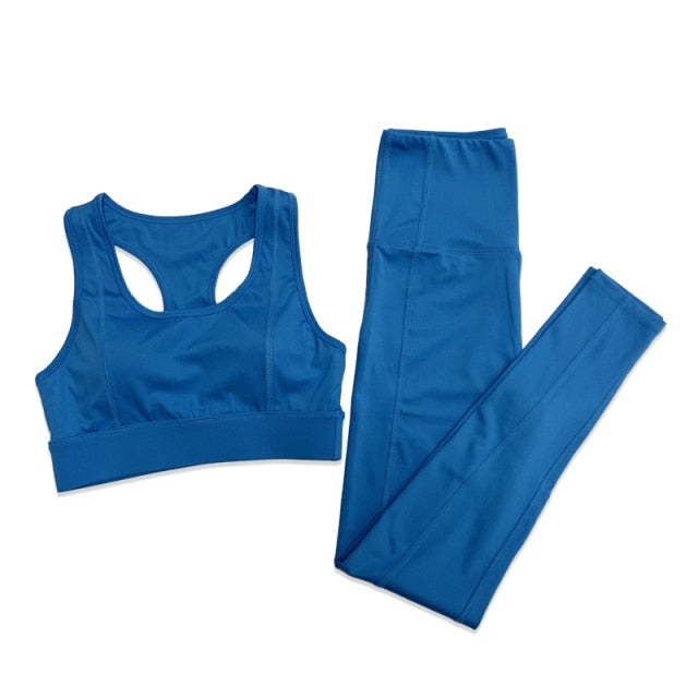 Women Yoga Suits Fitness Sports Bras Legging  Gym Wear Running Clothing Outfits Workout - KiwisLove