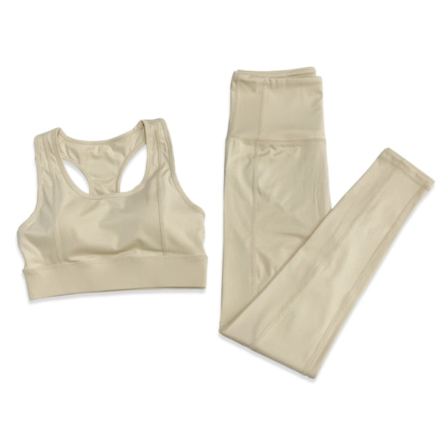 Women Yoga Suits Fitness Sports Bras Legging  Gym Wear Running Clothing Outfits Workout - KiwisLove