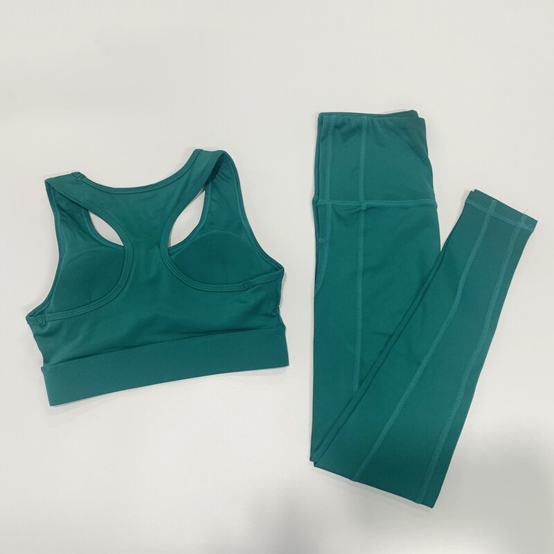 Women Yoga Suits Fitness Sports Bras Legging  Gym Wear Running Clothing Outfits Workout - KiwisLove