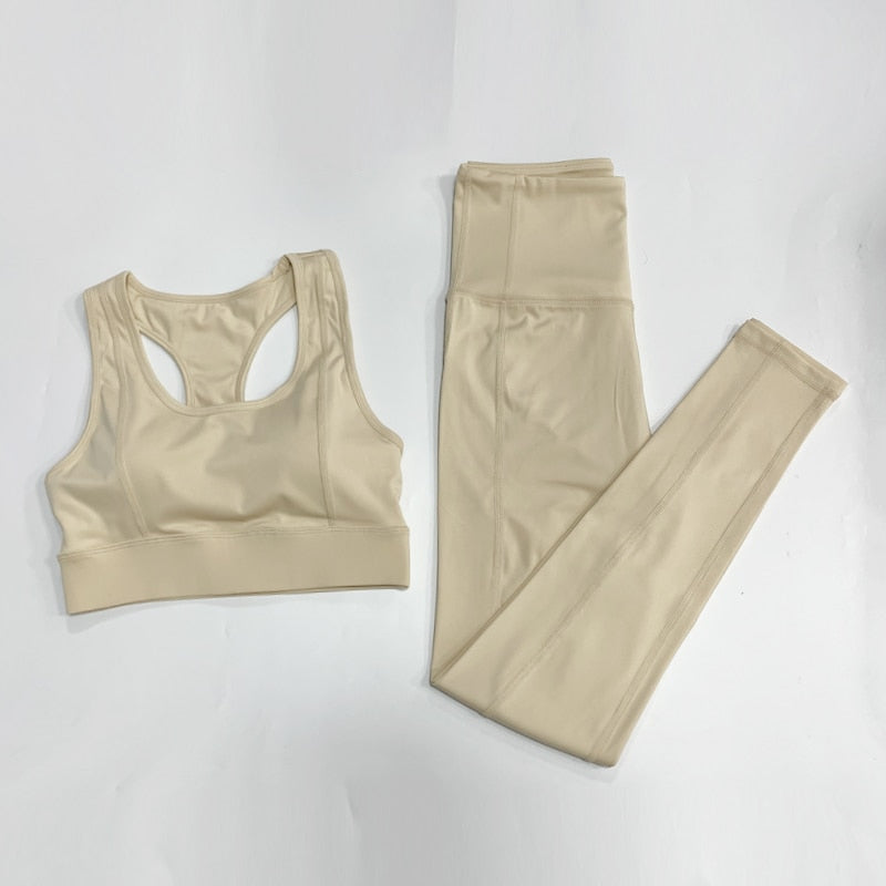 Women Yoga Suits Fitness Sports Bras Legging  Gym Wear Running Clothing Outfits Workout - KiwisLove