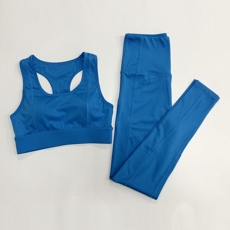 Women Yoga Suits Fitness Sports Bras Legging  Gym Wear Running Clothing Outfits Workout - KiwisLove