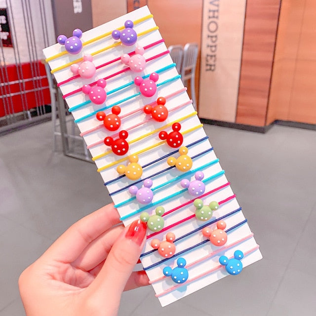 20/40PCS/Set New Girls Cute Colorful Cartoon Scrunchies Ponytail Holder - KiwisLove