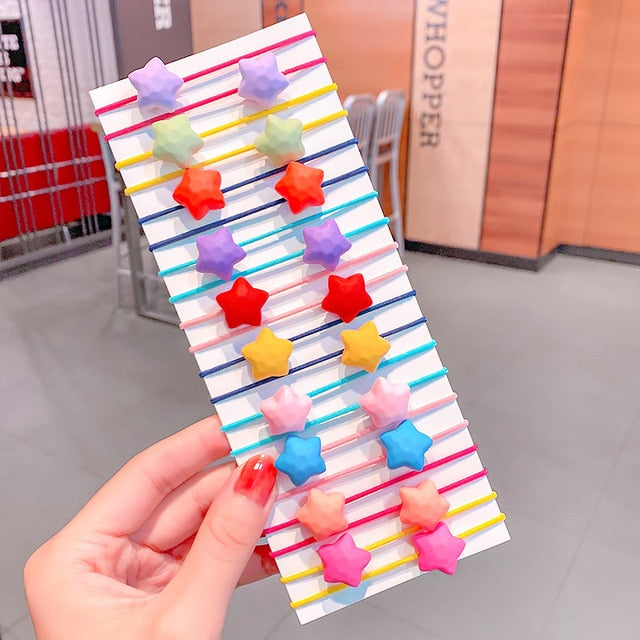 20/40PCS/Set New Girls Cute Colorful Cartoon Scrunchies Ponytail Holder - KiwisLove