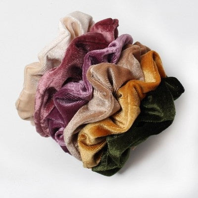 6pcs Velvet Scrunchies  Elastic Hair Bands - KiwisLove