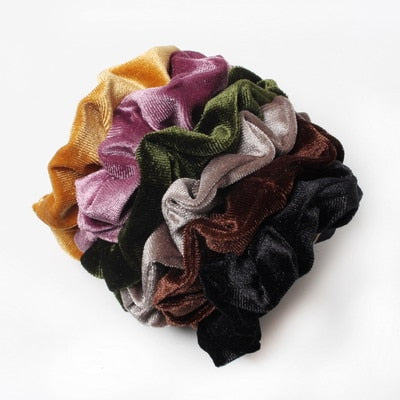 6pcs Velvet Scrunchies  Elastic Hair Bands - KiwisLove